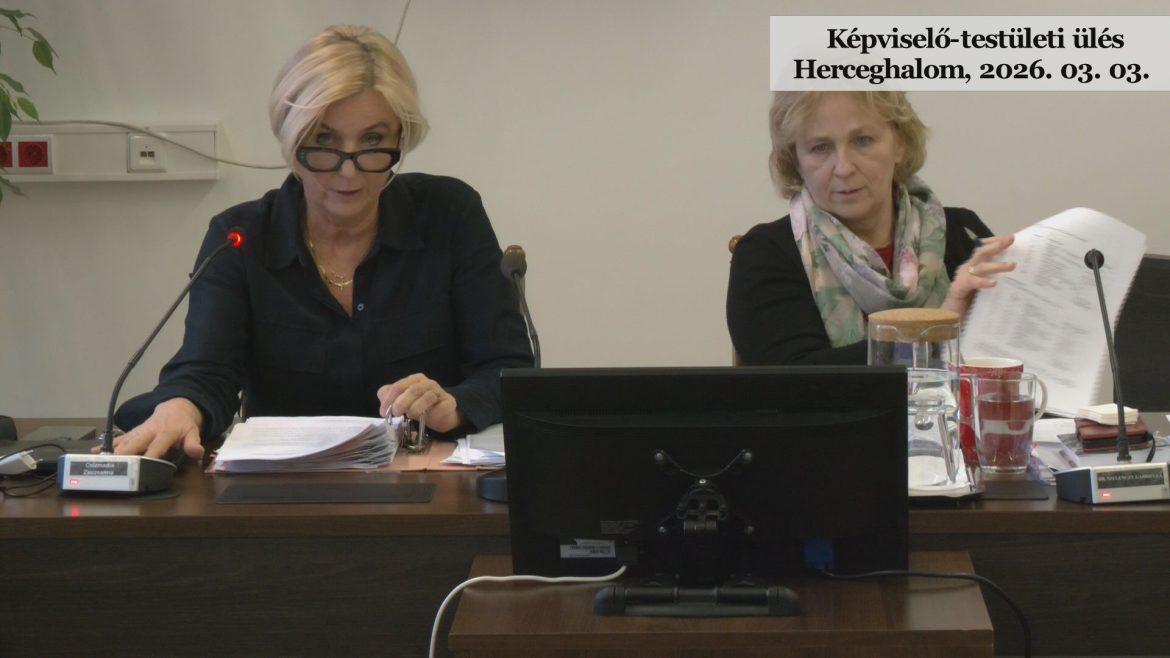 Herceghalom képviselő-testületi ülés, 2026. március 3.