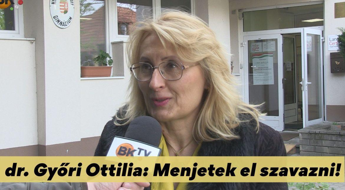 dr. Győri Ottilia: Menjenek el szavazni!