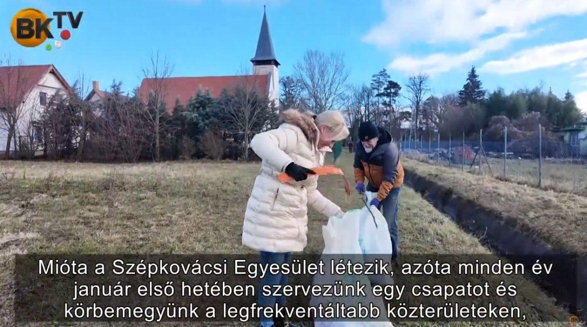 Újévi szemétszedés Nagykovácsiban