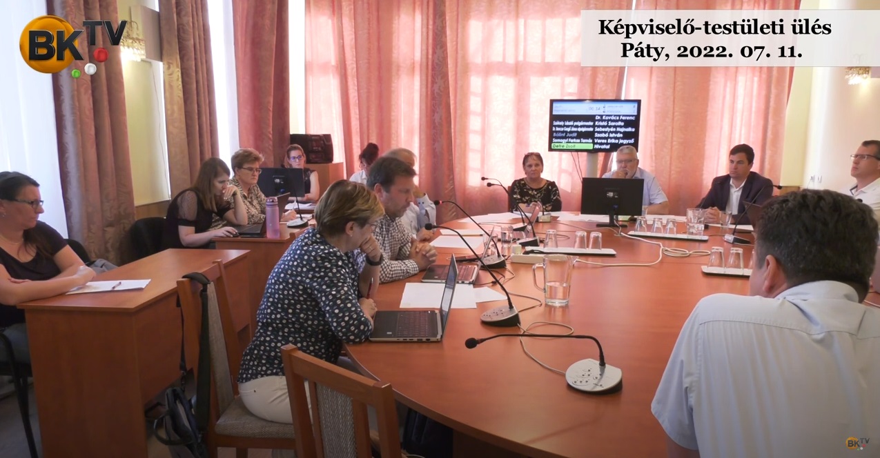 Képviselő-testületi ülés Páty, 2022. 07. 11.