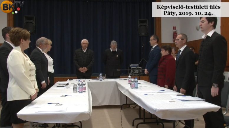 Képviselő-testületi ülés Páty, 2019. 10. 24.