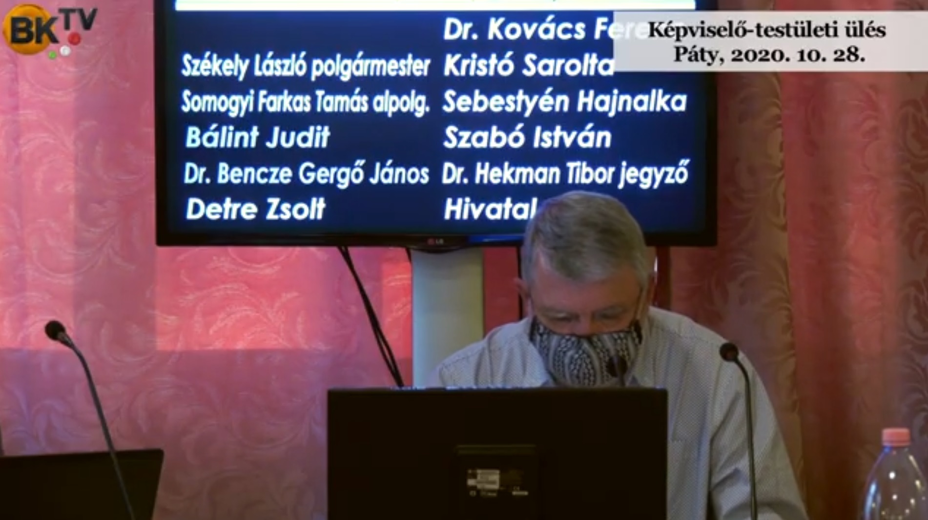 Képviselő-testületi ülés Páty, 2020. 10. 28.